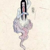 Traditional painting of Diao Si Gui, the Hanging ghost from China