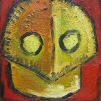 Depiction of Haliya, the goddess of the moon, often portrayed wearing a mask of gold.