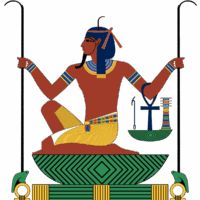 Illustration of "Heh, the timeless Egyptian god of eternity and space."