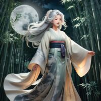 "The Tale of the Bamboo Cutter&rsquo;s Kaguyahime, a celestial beauty."