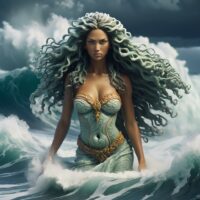 Namaka goddess rising from the sea