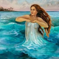 Namaka ocean goddess with flowing water