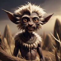 Depiction of Zankallala as a small but fierce being.