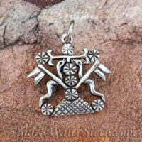 "Ayida Weddo symbol, representing the Rainbow Serpent in a stylized emblematic form."