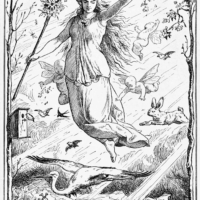Scaled artwork of Eostre, the Goddess of Spring.