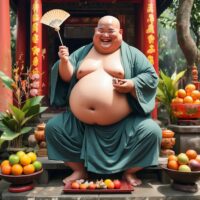 "Illustration of Ong Dia, emphasizing his connection to the earth and fertility."