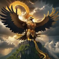 Apung Galura depicted summoning a powerful gust, with swirling clouds.