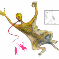 Comparison image of Bal-Bal,showing the creature&rsquo;s massive size and monstrous anatomy.