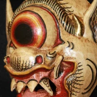 Mythological representation of Bungisngis, the laughing cyclops of the Philippines, with its single large eye