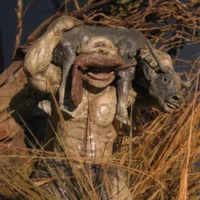 Depiction of Bungisngis, the Filipino cyclops known for its great strength and cheerful personality.