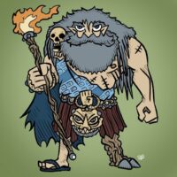 Modern depiction of Nodens, God of the Sea with contemporary ocean-inspired design elements.