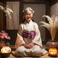 Mythlok - Samsin Halmeoni Depiction of Samsin Halmeoni, revered in Korean folklore as the divine guardian of mothers and infants