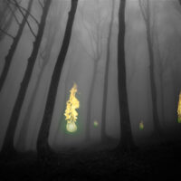 Illustration of Santelmo, the mythical fireball spirit from Philippine folklore