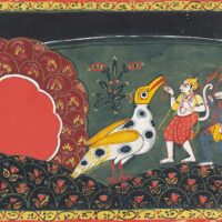 Classical painting of Angada with Jatayu