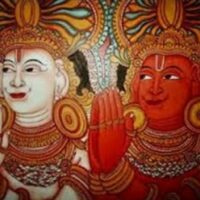 Traditional painting of the twin gods Ashvins