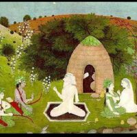 Mythlok - Atri Painting Painting of Rishi Atri meeting Rama