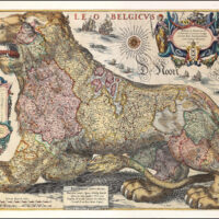 An ancient map in the shape of the Aufhocker