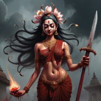 Mythlok - Chinnamasta Chinnamasta, the Indian goddess, standing in a cremation ground.
