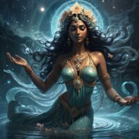 Mythlok - Danu Danu, the primordial water goddess from Indian mythology.