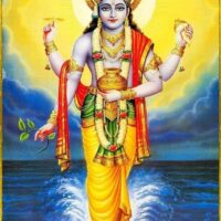 A painting of the Indian God of Ayurveda, Dhanvantri