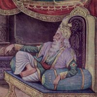 Mythlok - Dhritarashtra art Painting of the blind king Dhritarashtra