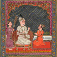 Mythlok - Dhritarashtra traditional Classical Painting of the blind king Dhritarashtra