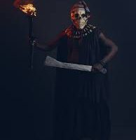 Mythlok - Ogbunabali cosplay An actor dressed as Ogbubabali