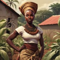 an image of Okonore Yaa from Akan mythology