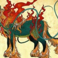 Traditional painting of the Chinese Qilin
