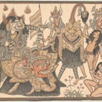 A traditional painting as the Rangda