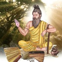 Painting of the Indian sage Rishi Gautama