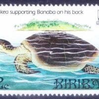 A stamp featuring Tabakea