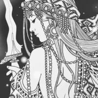 Close-up art of Ynaguinid with intricate tattoos symbolizing poison and war.