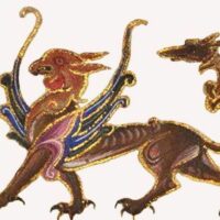 Classical painting of the Armenian spirit Aralez