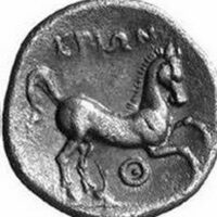 A Greek coin with the image of Arion