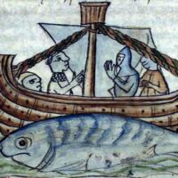 Ancient painting describing the Aspidochelone