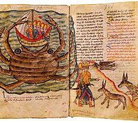 Ancient text describing the Aspidochelone