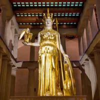 A replica statue of the Greek Goddess Athena