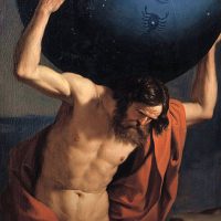 Painting of the Greek Titan Atlas