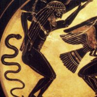 Ancient painting of the Greek Titan Atlas