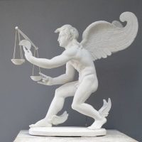 Sculpture showing Greek god Caerus