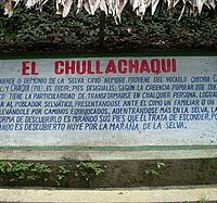 A warning about the Amazonian forest spirit Chullachaki