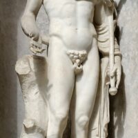 Marble statue of the Greek God Hermes