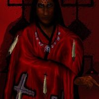 An illustration of the Lakota trickster God Iktomi