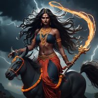 Mythlok - Kalaratri image of Kalaratri, the dark goddess from Indian mythology.