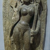 A stone idol of Indian goddess Mahagauri