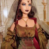 Morgan le Fay as a barbie doll