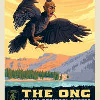 A poster of the Washoe character Ong