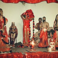 Mythlok - Pomba Gira figures Multiple figures of Brazilian gods including Pomba Gira