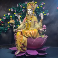 A statue of the Indian goddess Siddhidatri